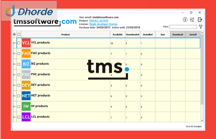 TMS VCL Subscription