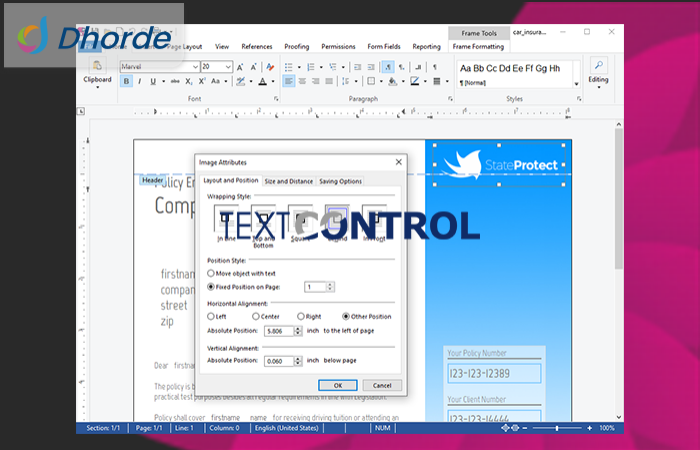 TX Text Control .NET for Windows Forms