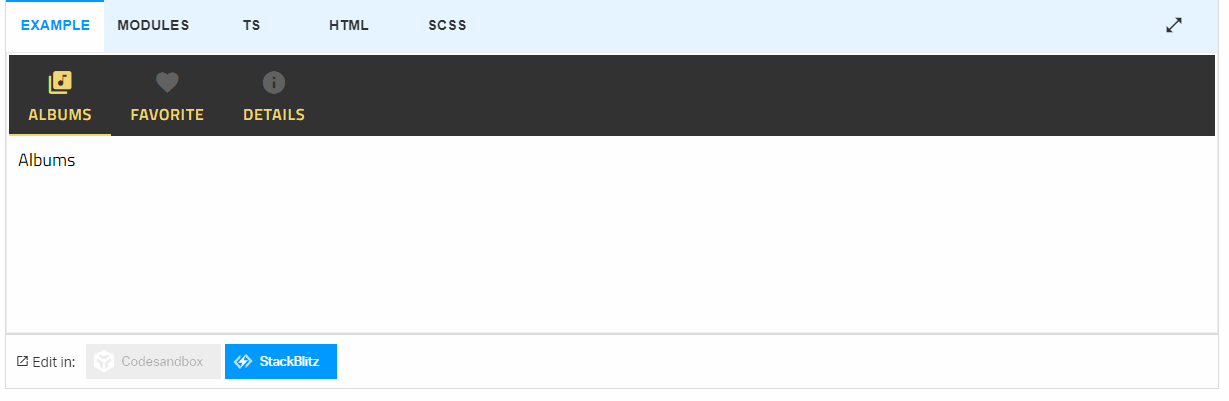 Angular 选项卡示例