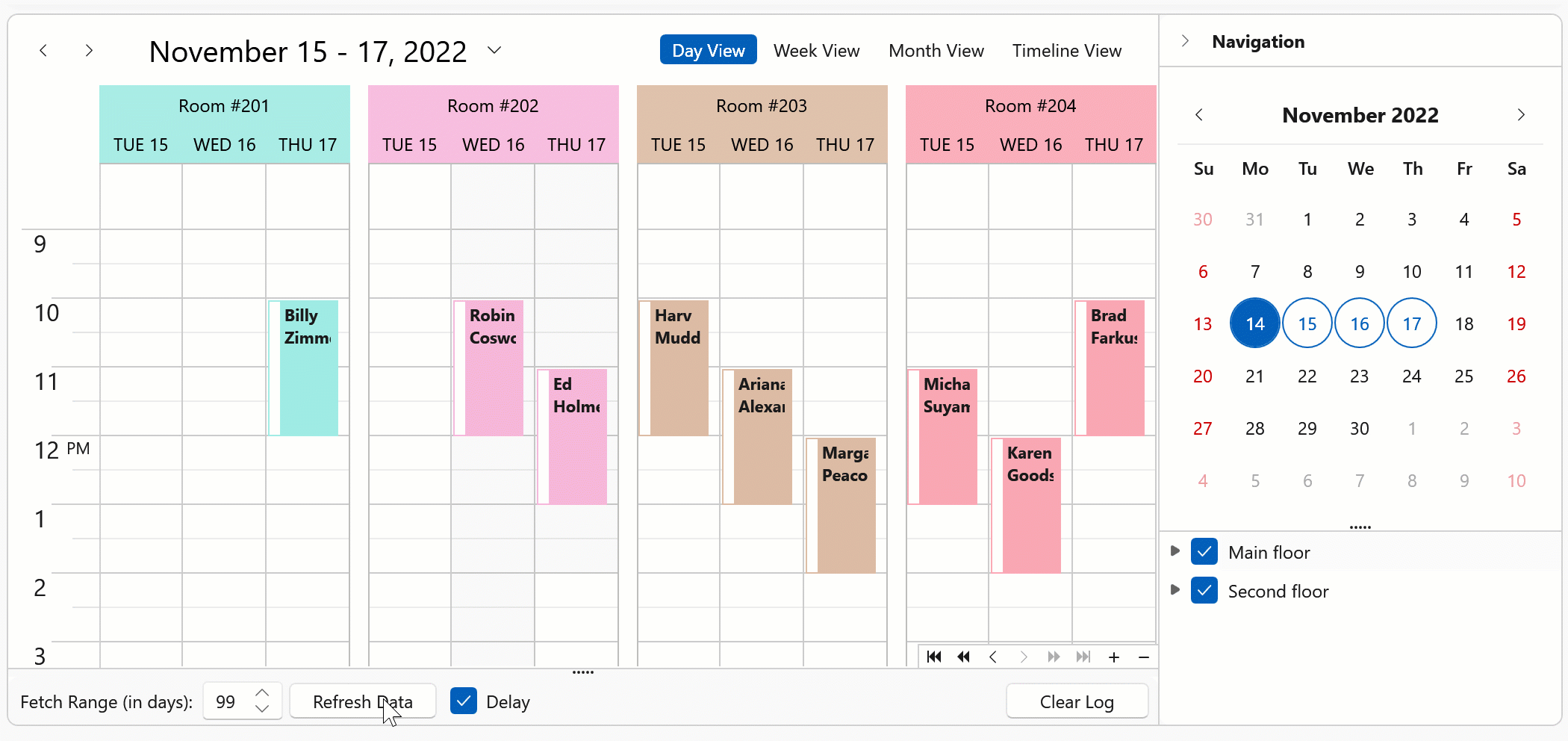 按需数据加载 - WPF 调度程序、DevExpress