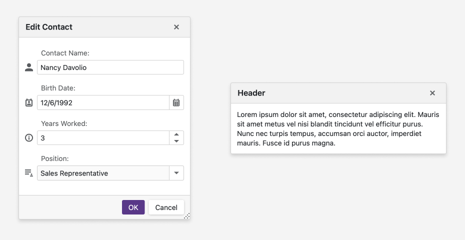 Blazor 窗口组件，DevExpress