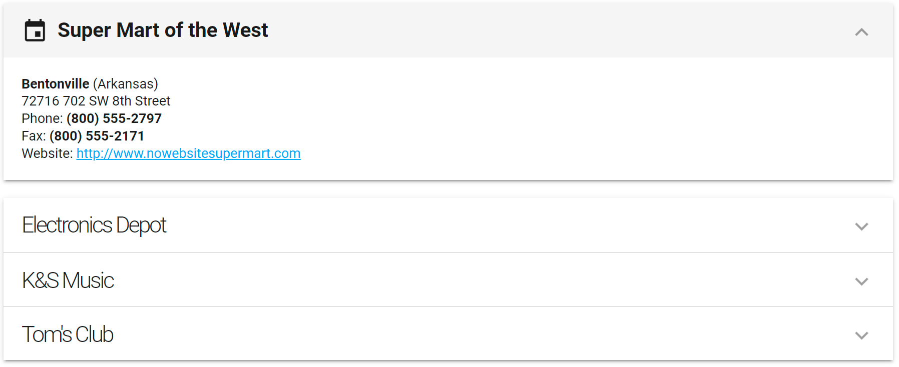 Accordion 标题模板 - ASP.NET Core 控件，DevExpress