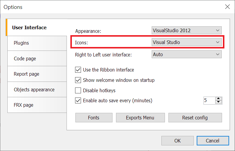 功能区界面的新图标
