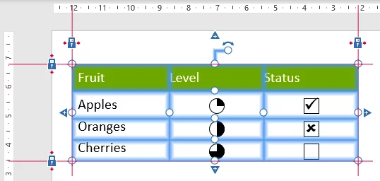 所有锁定都已关闭的表格