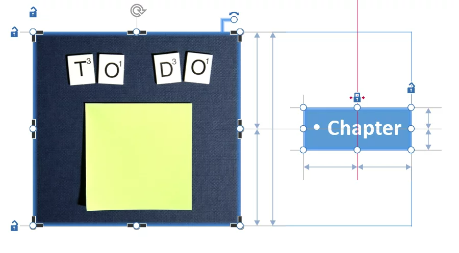 图像和目录的对齐线在中间对齐